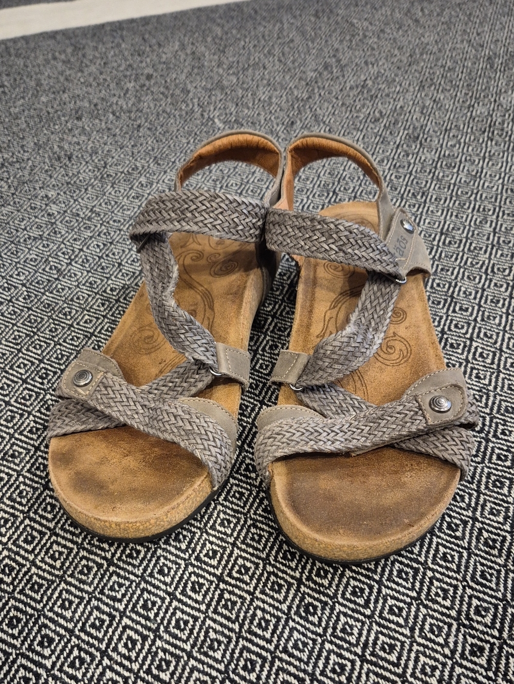 Taos Trulie Dark Grey Sandals Size 9-9.5 (40)